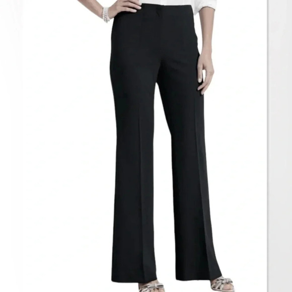 Talbots Curvy fit Flare pant trousers Black Women’s size 8 Business casual - Picture 1 of 14